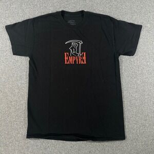Empyre Mens M Black Reaper Roses Graphic T-Shirt Feel No Pain Wisdom Skate Tee